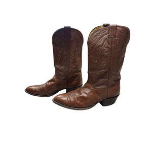 Vintage Nocona Brown Leather Western Cowboy Boots Made In USA | Size Men’s 12D